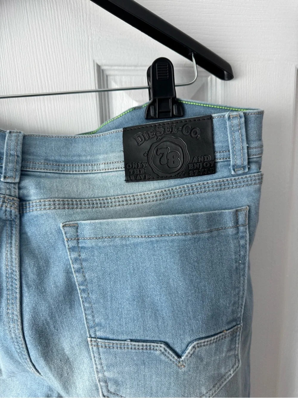 Diesel Light Blue Denim Jeans Straight Fit Cotton 38